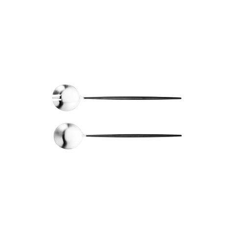 STANLEY ROGERS PIPER BLK SALAD SERVERS 2PC SET (*SR50804*) = PACK OF 12 X SETS