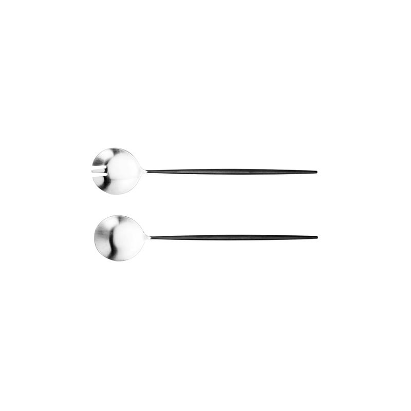 STANLEY ROGERS PIPER BLK SALAD SERVERS 2PC SET (*SR50804*) = PACK OF 12 X SETS