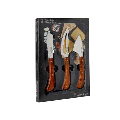 STANLEY ROGERS PISTOL GRIP ACACIA CHEESE 3pc SET (*SR50806*) = PACK OF 12 X SETS
