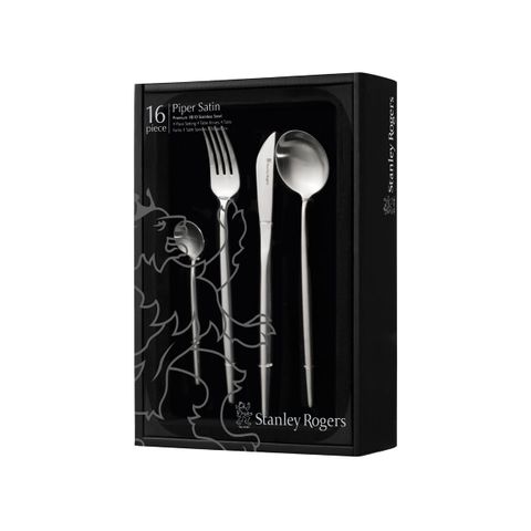 STANLEY ROGERS PIPER SATIN CUTLERY SET 16pc (*SR50752*) = PACK OF 4 X SETS