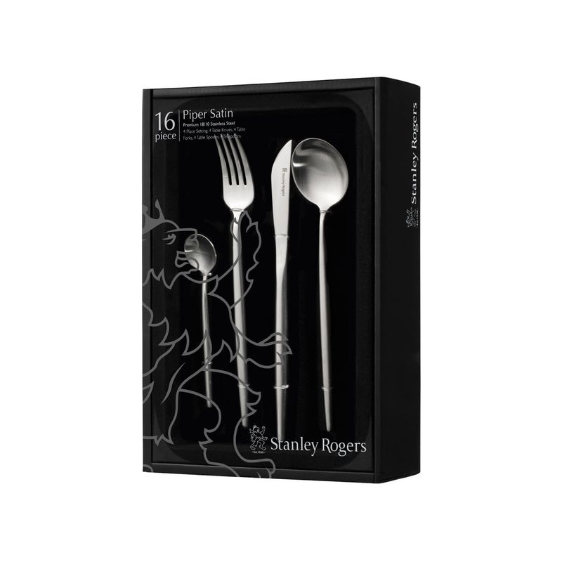 STANLEY ROGERS PIPER SATIN CUTLERY SET 16pc (*SR50752*) = PACK OF 4 X SETS