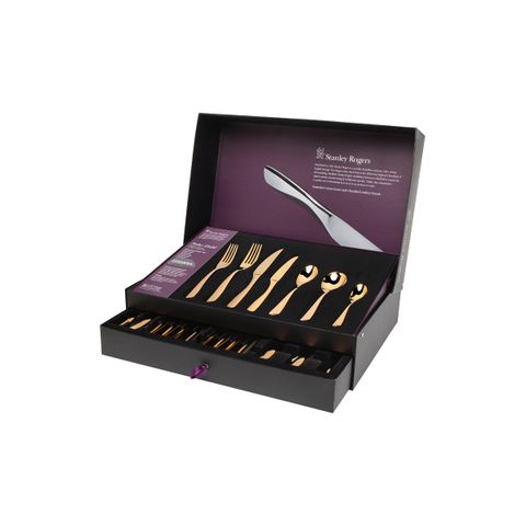 STANLEY ROGERS SOHO GOLD 56PC CUTLERY SET (*SR50559*) = PACK OF 4 X SETS
