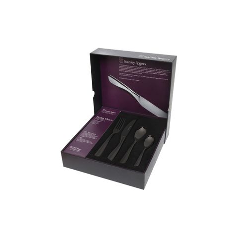 STANLEY ROGERS SOHO ONYX 24PC CUTLERY SET (*SR50623*) = PACK OF 4 X SETS