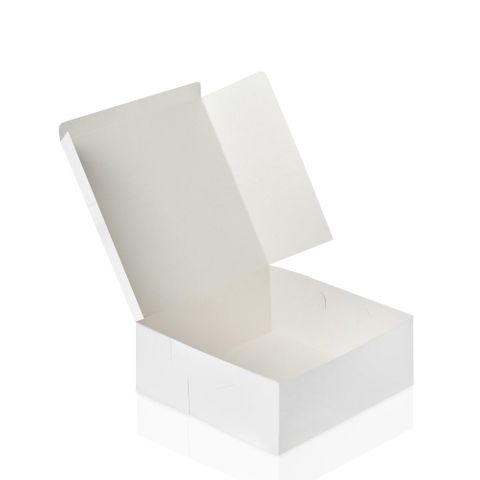 White Pastry / Cake Box 14" x 14" x 6" / 350mm(L) x 350mm(W) x 150mm(H) - Packet of 50