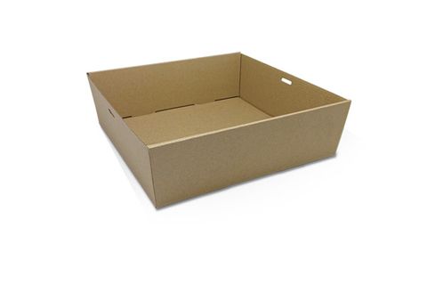 Small Brown Cardboard Catering Boxes 225mm(L) x 225mm(W) x 60mm(H) - PACK=10 / BOX=100