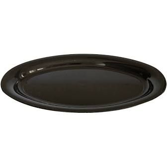 Black Plastic Oval Platter Caterpac 20" / 500mm Diameter - EACH=1 / BOX=40 ***CLEARANCE***