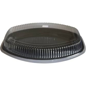Clear Plastic Oval Dome Lids For 20" / 500mm Oval Platter - EACH=1 / BOX=40 ***CLEARANCE***