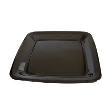 Black Plastic Square Platters 12" / 300mm - EACH=1 / BOX=40
