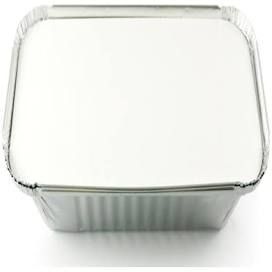 Medium Square White Lids for 7223 Foil Container - Packet of 200