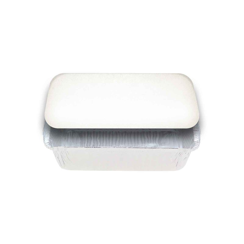 Large Rectangular White Lids for 7421 Foil Container - Packet of 500