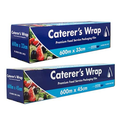 Food Cling Wrap Roll (Alfresco Blue Box) Small 33cm(W) x 600m(L) In Dispenser Box - Each