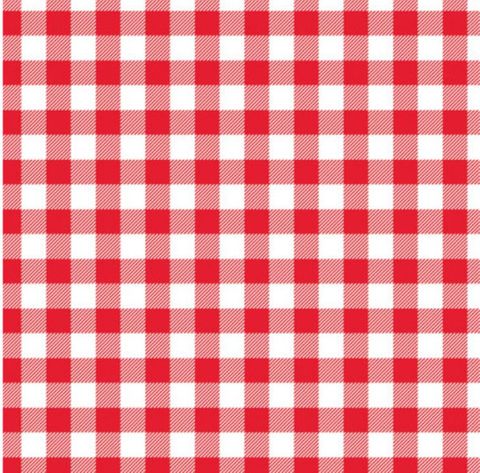 Foopak Premium Printed Red/White Check Greaseproof Paper 2 Cut 330mm(W) x 440mm(L) - Packet of 800
