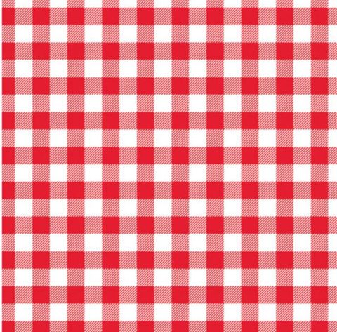 Foopak Premium Printed Red/White Check Greaseproof Paper 2 Cut 330mm(W) x 440mm(L) - Packet of 800