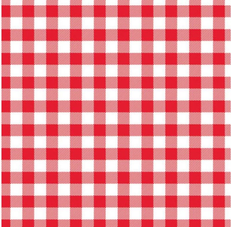 Foopak Premium Printed Red/White Check Greaseproof Paper 2 Cut 330mm(W) x 440mm(L) - Packet of 800