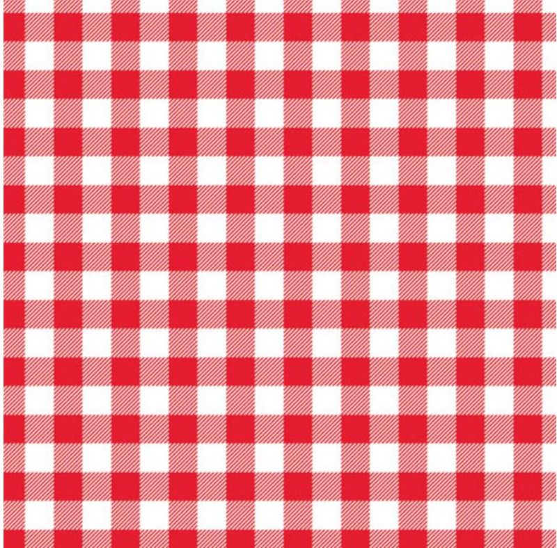 Foopak Premium Printed Red/White Check Greaseproof Paper 2 Cut 330mm(W) x 440mm(L) - Packet of 800