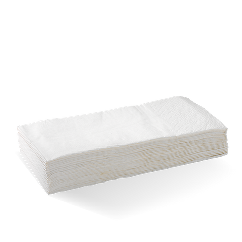 White 2 Ply Ready 1/8 Fold GT Luncheon Serviettes 320mm x 320mm - Box of 2,000