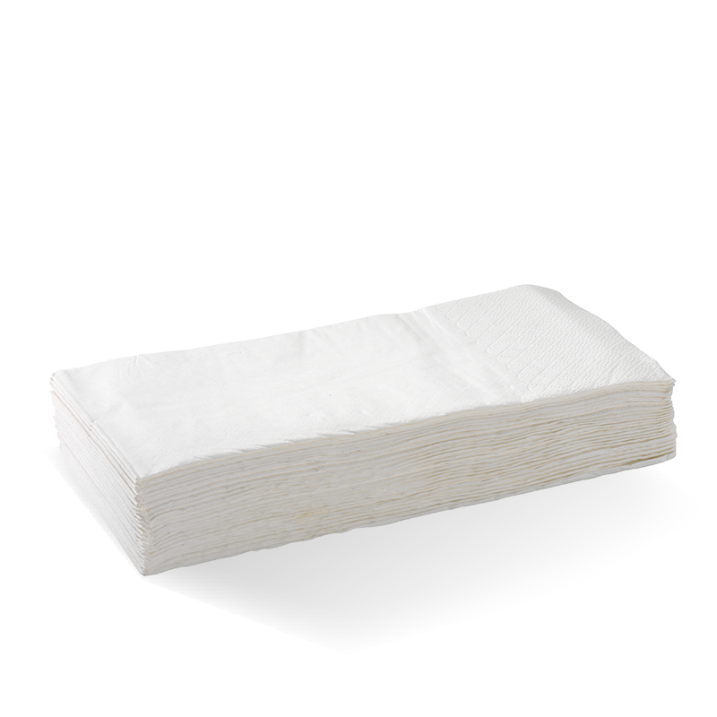 White 2 Ply Ready 1/8 Fold GT Luncheon Serviettes 320mm x 320mm - Box of 2,000