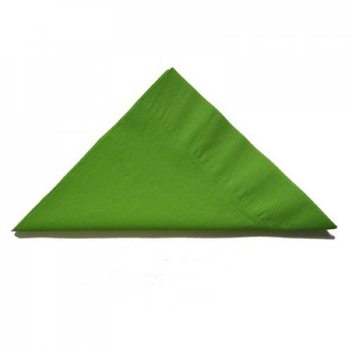 Lime Green 2 Ply Dinner Serviettes 1/4 Fold 400mm x 400mm - Box of 1,000