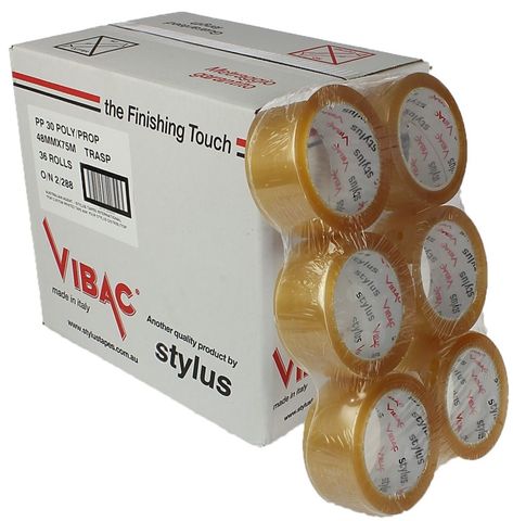 Clear Super 88 Premium Packing Tape 48mm x 75 Meter - EACH=1 / BOX=36