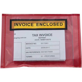 Invoice Enclosed Packaging Labels 150mm x 115mm white backed - Box of 1,000