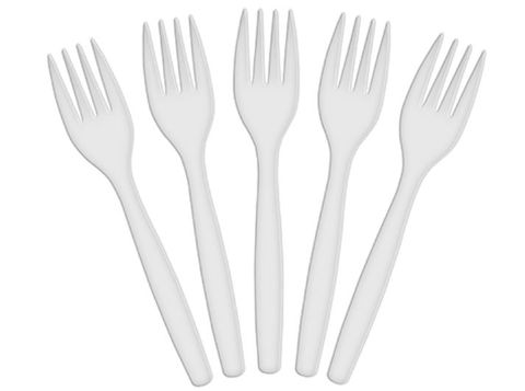 Plastic White Standard Forks - PACK=100 / BOX=1,000