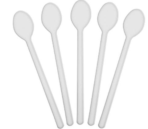Plastic White Standard Soda / Ice Spoons - PACK=100 / BOX=1,000