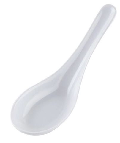 Plastic White Standard Chinese Soup Spoons - PACK=100 / BOX=1,000