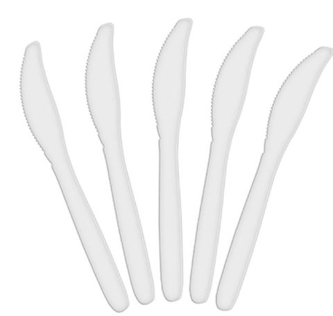 Plastic White Premium Knife - PACK=50 / BOX=1,000