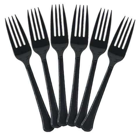Plastic Black Standard Fork - Box of 1,000
