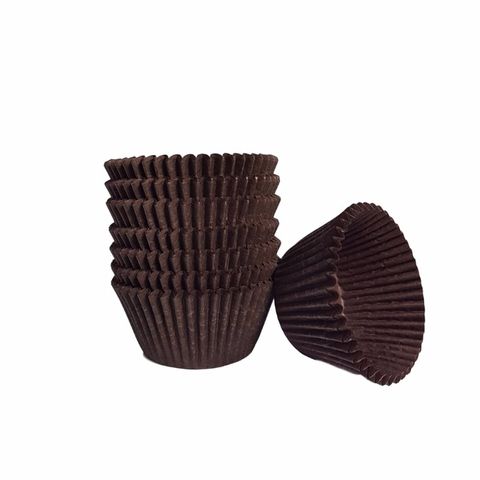 Brown Chocolate Patty Pan Size 340 / 24mm Base 17mm(H) - Packet of 500