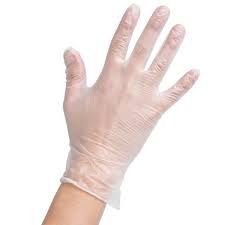 Vinyl Gloves Medium Clear Powdered - PACK=100 / BOX=1,000