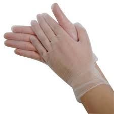 Vinyl Gloves Large Clear Powdered - PACK=100 / BOX=1,000