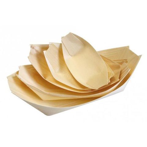 Wooden Boat 17cm x 8.8cm - PACK=50 / BOX=40 x 50 Packs