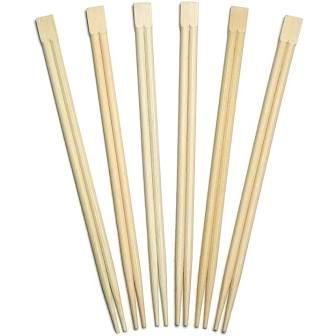 Wooden Chopsticks 210mm in Paper Sleeve (2 per sleeve)  - PACK=100 / BOX=2,500