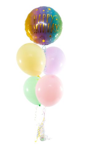 Balloon Display: 1 x 18" Foil + 4 x Plain 11" Balloons