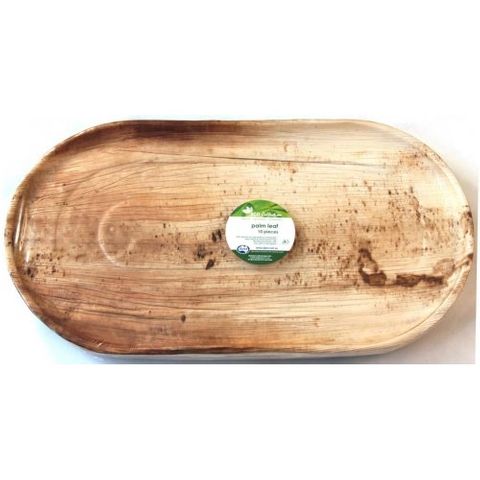 Extra Large Oval Palm Leaf Plate 22" x 12" / 550mm x 300mm - EACH=1 / PACK=10