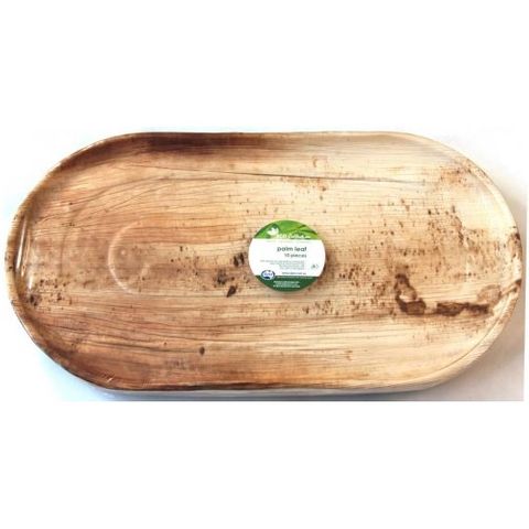 Extra Large Oval Palm Leaf Platter 22" x 12" / 550mm x 300mm - EACH=1 / PACK=5