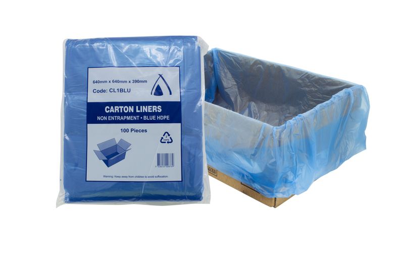 Heavy Duty Plastic Box Liners Blue - ADD SIZE - Box of 200