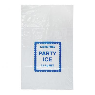 Plastic Printed Ice Bags 3.5kg 470mm x 300mm - Pack of 100