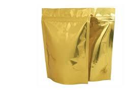 150gm Pouch Gold/Clear Plastic No Valve - Box of 1,000