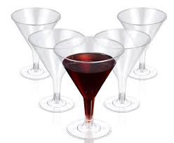 Plastic Martini Glass Cups 162ml - Packet of 12