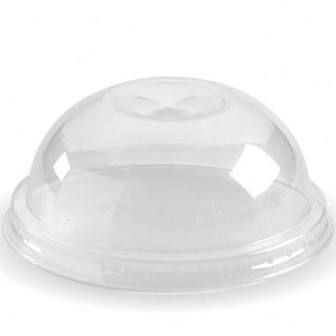 Clear RPET Recycled Plastic Dome Lids With Hole suit 14oz - 24oz 98.3mm Diameter PET. Cups - SLEEVE=50 / BOX=1000