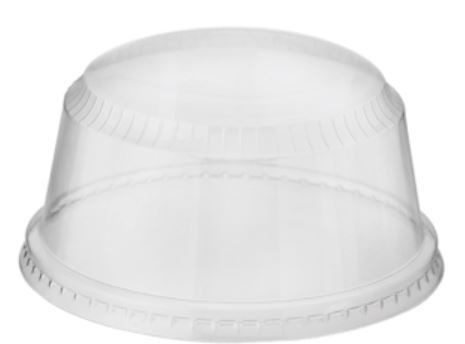 Castaway Plastic Clear Sundae Cup Dome Lid to suit 8oz and 12oz Sundae Cups - Box of 1,000