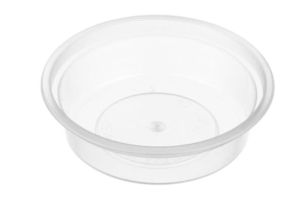 Small Round Clear Plastic 40ml Sauce Container 80mm Diameter - SLEEVE=50 / BOX=1,000
