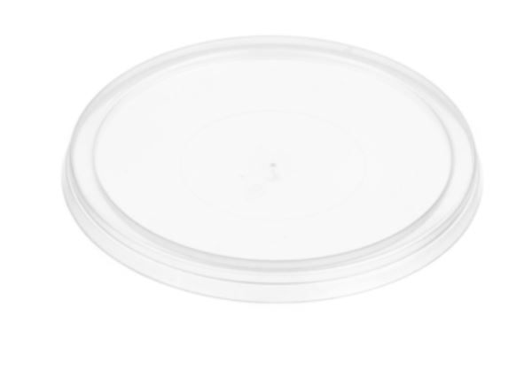 Small Round Clear Plastic Sauce Container Lid 80mm Diameter - SLEEVE=100 / BOX=1,000