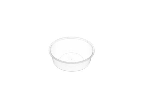 Large Round Clear Premium Plastic Takeaway Containers 220ml Microwave Grade (G10) - Box of 1,000