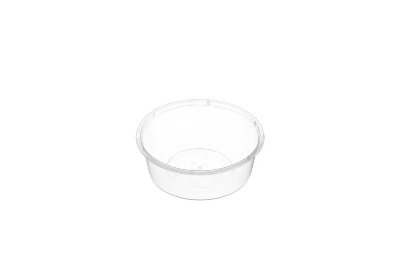 Large Round Clear Premium Plastic Takeaway Containers 280ml Microwave Grade - SLEEVE=50 / BOX=500