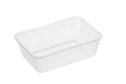 Large Rectangle Clear Premium Takeaway Containers 650ml Microwave Grade (G650) - SLEEVE=50 / BOX=500
