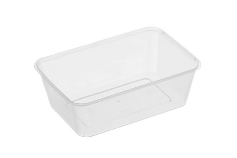 Large Rectangle Clear Premium Takeaway Containers 750ml Microwave Grade (G750) - SLEEVE=50 / BOX=500