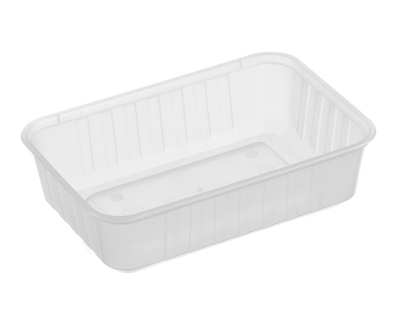 Large Rectangle Frosted Premium Takeaway Containers 650ml Freezer Grade (REB650) - SLEEVE=50 / BOX=500